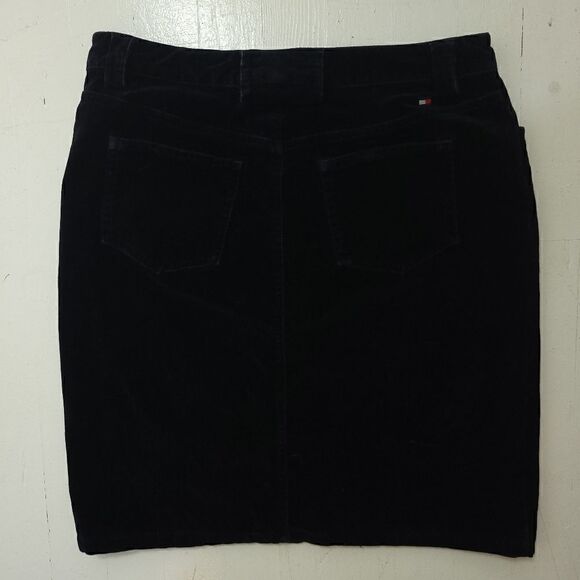 Tommy Hilfiger Stretch Velvet Denim Mini Skirt - Picture 7 of 11